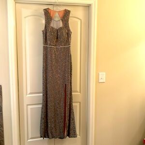 City studio nwt grey/nude/sequins/ rhinestones NEW